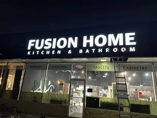 Fusion Home — Night Lit Storefront