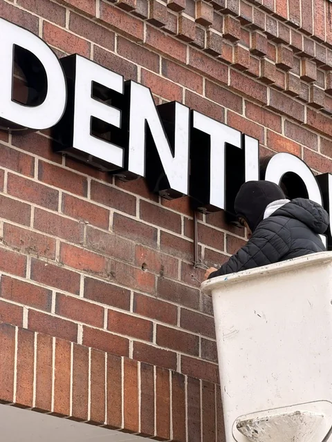 Dentique — Brick-Mounted Letters