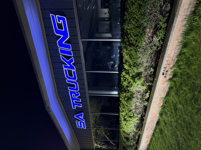 SA Trucking — Illuminated Letters