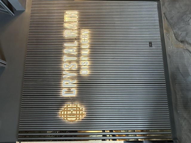 Crystal Bar — Gold Dimensional Letters
