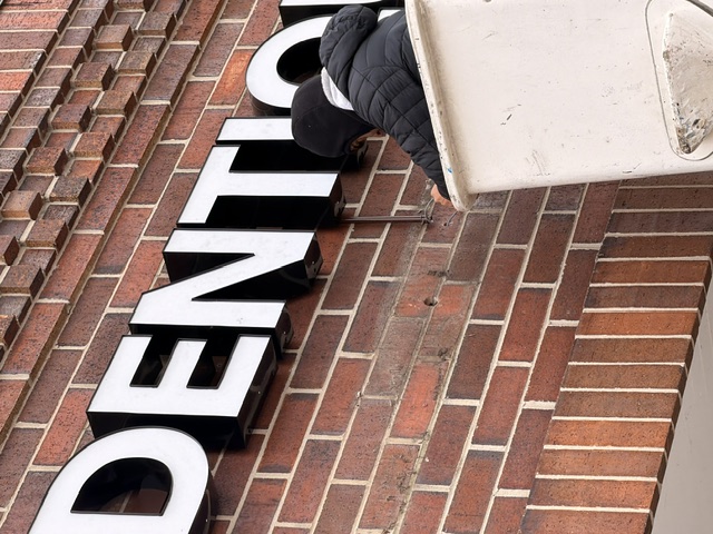 Dentique — Brick-Mounted Letters